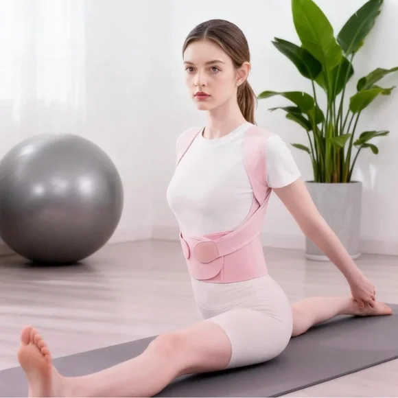 Posture Corrector Back Brace in Light Pink - Picture 4 of 4